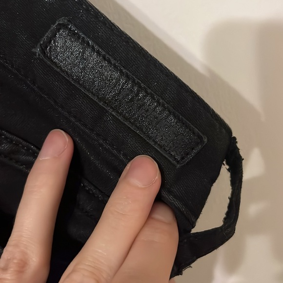 Express Size 6 Black Metallic Low Rise Jeans / Legging / Jeggings, Stella - Picture 8 of 12